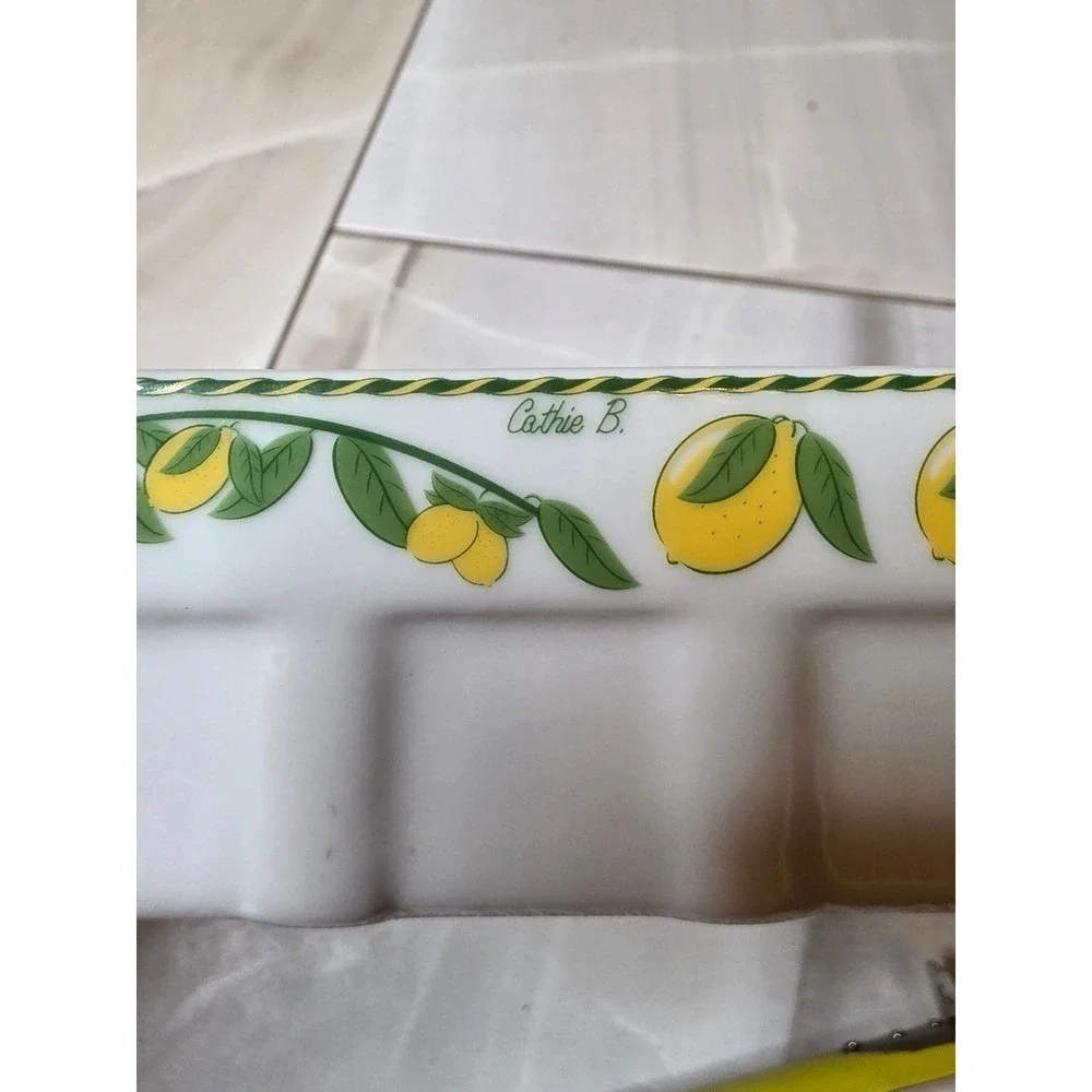 Porcelaine du Reussy France‎ Lemon Baking Dish Cathie B Citrus Rectangular Baker